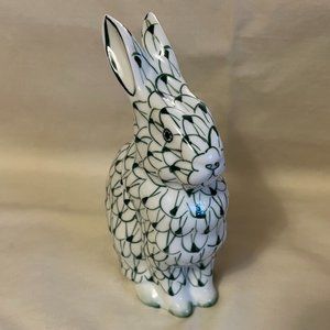 Andrea by Sadek Green Fishnet Rabbit Figurine